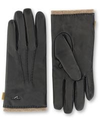 Paul & Shark - Leather Gloves With Cashmere Lining - Lyst