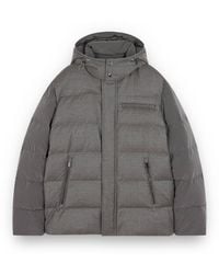 Paul & Shark - Wool And Silk Puffer Jacket With Contrast Inserts - Lyst