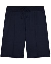 Paul & Shark - Cotton And Silk Fleece Bermuda Shorts - Lyst