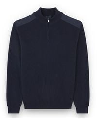 Paul & Shark - Halbreißverschluss Pullover Aus Wolle Und Seide Mit Typhoon Silk Details, Mann, Größe - Lyst