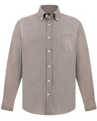 Paul & Shark - X-Soft Cotton Shirt With Small Check Pattern - Lyst
