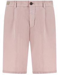 Paul & Shark - Linen And Cotton Bermuda Shorts - Lyst