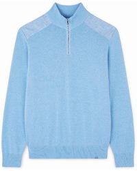 Paul & Shark - Pullover Aus Frischer Baumwolle Mit Kontrastierenden Leinen-Details, Mann, Größe - Lyst