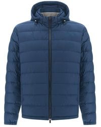 Paul & Shark - Technical Ultralight Down Jacket With Alcantara Details - Lyst