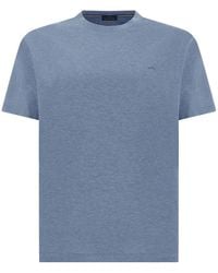 Paul & Shark - Cotton Jersey T-Shirt With Shark Fin Embroidery - Lyst