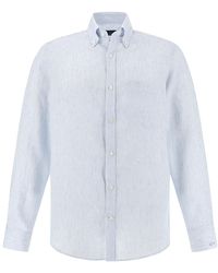 Paul & Shark - Soffio Linen Shirt With Striped Pattern - Lyst