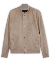 Paul & Shark - Aqualeather Suede Bomber - Lyst
