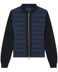 Paul & Shark - Hybrid-Cardigan Mit Reißverschluss Aus Baumwollkaschmir Und Typhoon Platinum, Frau, Größe - Lyst