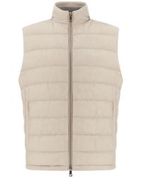 Paul & Shark - Technical Ultralight Down Gilet With Alcantara Details - Lyst