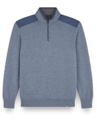 Paul & Shark - Halbreißverschluss Pullover Aus Soft Cool Touch Wolle Mit Typhoon Platinum Details, Mann, Größe - Lyst