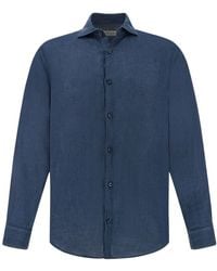 Paul & Shark - Garment‑Dyed Linen Shirt - Lyst