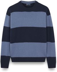 Paul & Shark - Wool And Cashmere Crewneck Sweater, Nighth Sky - Lyst