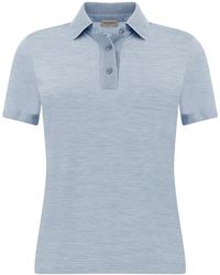Paul & Shark - Silk And Cotton V-Neck Polo Shirt - Lyst