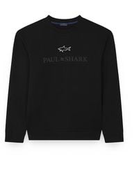 Paul & Shark - X-Soft Cotton Sweatshirt With Logo Print - Lyst