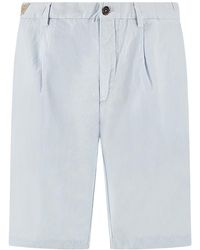 Paul & Shark - Linen And Cotton Bermuda Shorts - Lyst