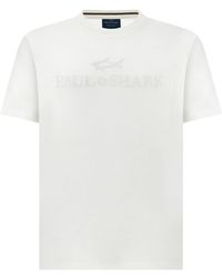 Paul & Shark - Aqua Touch Cotton T-Shirt With Logo Embroidery - Lyst