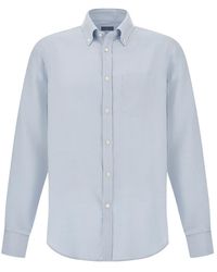 Paul & Shark - X-Soft Cotton Shirt With Small Check Pattern - Lyst