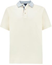 Paul & Shark - Cotton Aqua Touch Polo With Striped Detail - Lyst