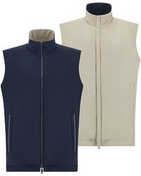 Paul & Shark - Reversible Typhoon Platinum Gilet - Lyst