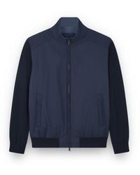 Paul & Shark - Hybrid-Zip-Up-Pullover Aus Soft Cool Touch-Wolle Und Typhoon Platinum, Mann, Größe - Lyst