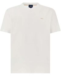 Paul & Shark - Double Mercerised Cotton Jersey V-Neck T-Shirt - Lyst