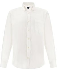Paul & Shark - Soffio Cotton Shirt With Damier Pattern - Lyst
