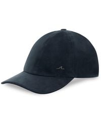 Paul & Shark - Aqualeather Suede Baseball Cap With Metal Shark Fin - Lyst