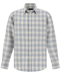Paul & Shark - X-Soft Cotton Flannel Shirt With Checked Pattern - Lyst