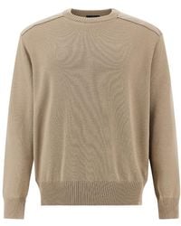 Paul & Shark - Soft Cool Touch Wool Crewneck Sweater With Typhoon Details - Lyst