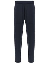 Paul & Shark - Supima Cotton Trousers With Alcantara Details - Lyst