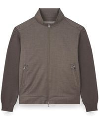 Paul & Shark - Merino Wool Hybrid Zip-Up Cardigan - Lyst
