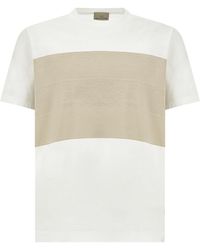 Paul & Shark - Bi Color Double Mercerised Cotton Jersey T-Shirt, Bright - Lyst