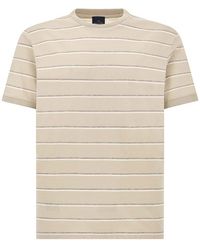 Paul & Shark - Double Mercerised Cotton Jersey T-Shirt With Stripe Pattern - Lyst