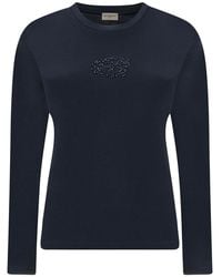 Paul & Shark - Supima Cotton Jersey T-Shirt With Beaded Logo Embroidery - Lyst