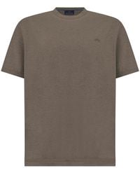Paul & Shark - Cotton Jersey T-Shirt With Shark Fin Embroidery - Lyst