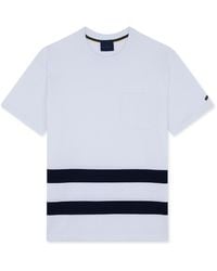 Paul & Shark - Cotton Jersey T-Shirt With Oversize Stripe Print, Bright - Lyst