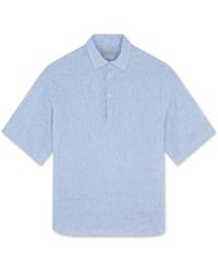 Paul & Shark - Linen Popover Shirt With Short Sleeves - Lyst