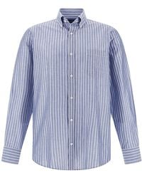 Paul & Shark - Summer Breeze Cotton Shirt With Striped Pattern - Lyst