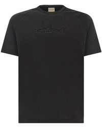 Paul & Shark - Cotton Jersey T-Shirt With Embroideries - Lyst