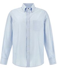 Paul & Shark - Summer Breeze Cotton Shirt With Striped Pattern - Lyst