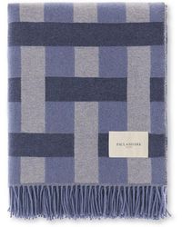 Paul & Shark - Wool And Cashmere Throw With Geometric Pattern - Lyst