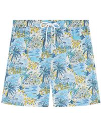 Paul & Shark - Swim Shorts With Capri Print - Lyst