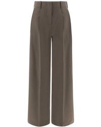 Paul & Shark - Pleated Palazzo Trousers - Lyst