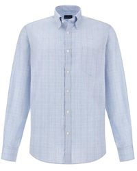 Paul & Shark - Cotton Twill Shirt With Prince Of Wales Pattern - Lyst