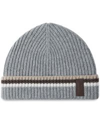 Paul & Shark - Re-Wool Beanie With Alcantara Badge - Lyst