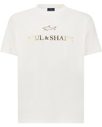 Paul & Shark - Light Cotton Jersey T-Shirt With Print - Lyst