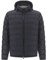 Paul & Shark - Technical Ultralight Down Jacket With Alcantara Details - Lyst