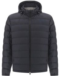 Paul & Shark - Technical Ultralight Down Jacket With Alcantara Details - Lyst