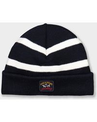 paul and shark beanie navy