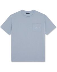 Paul & Shark - Aqua Touch Cotton T-Shirt With Shark Embroidery - Lyst